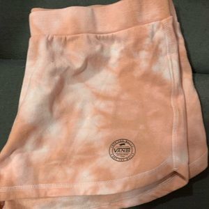 Vans peach tye dye shortie shorts
